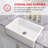 DEJIN 19'' W Single Bowl Fireclay Farmhouse Kitchen Sink-87703924