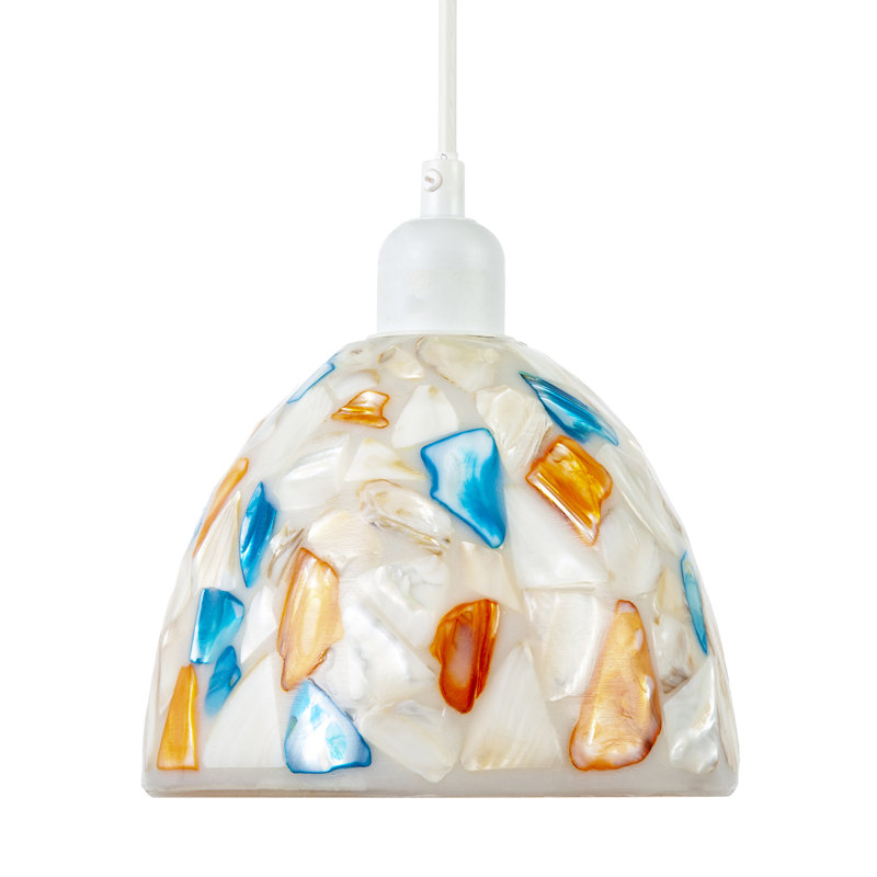 13 cm H Round Glass Pendant Shade ( No Direct Attachment Method ) in Cream