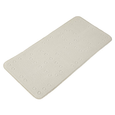 Bathtub Mat Non Slip 36" x 17",Bath Shower Mat with Suction Cups  Taupe
