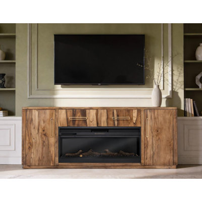 Balam 2 Drawer & 2 Door TV Stand, 80" for Fireplace