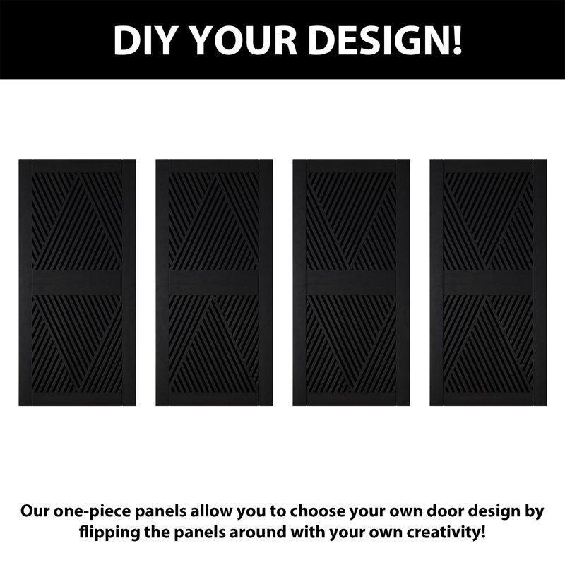 Ensemble de quincaillerie pour porte de grange non assemblée et non montée de 40 po x 84 po Homacer Black Homacer