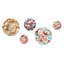 Pettengill - Ensemble d'art mural floral rond tropical de 5