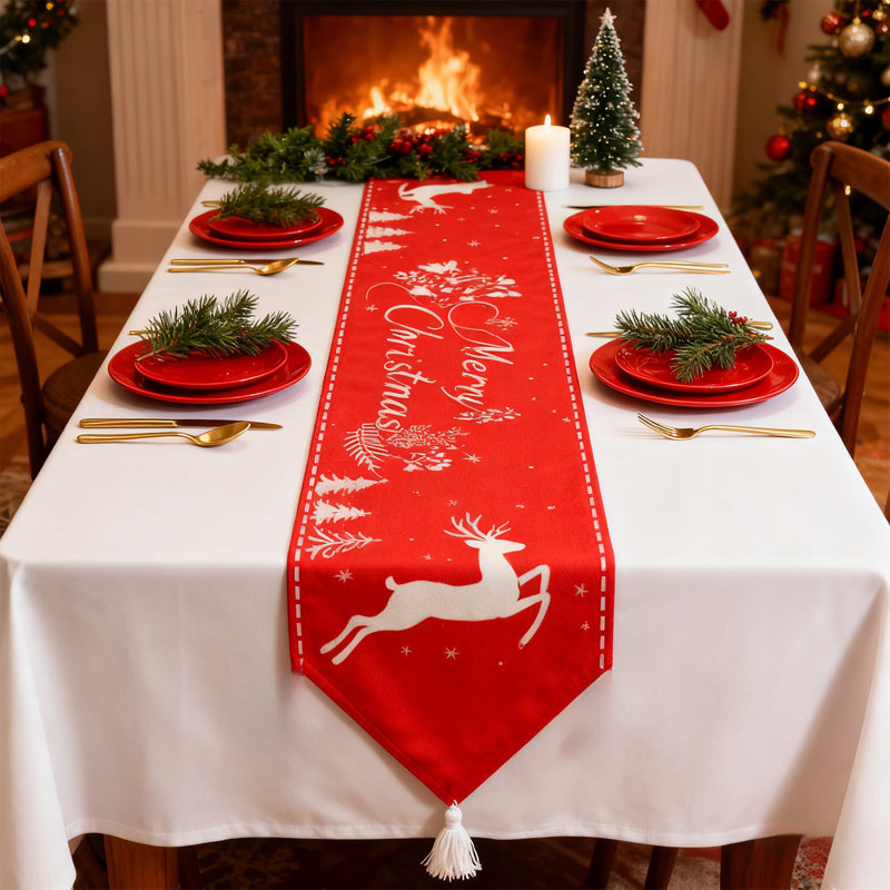 Chemin de table de Noël de Noël, A