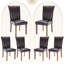 Chaises de salle à manger modernes à garniture cloutée, chaises d'appoint rembourrées Parsons-26197169