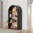 4 Tier 43" Tall Arched Bookcase with Storage Shelves