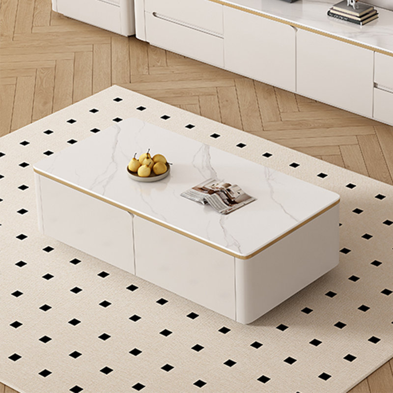 Table à thé rectangulaire All Rock, H 16,54 po x L 55,12 po x l 31,5 po