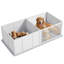 Boîte de mise bas pour chien, boîte de mise bas avec coussin imperméable et porte réglable