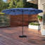 Parasols et accessoires Easy Steel à manivelle et espace extérieur avec fabrication en acier, 15 pi