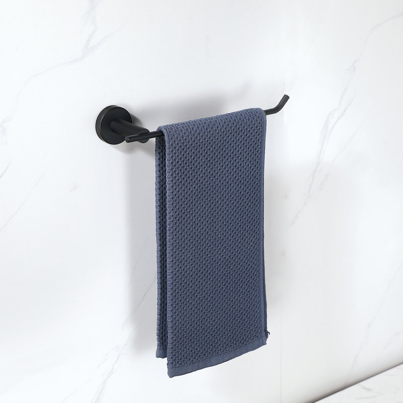 Porte-serviettes mural en acier inoxydable, Noir mat