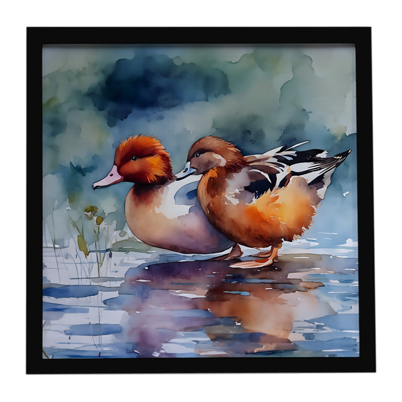 Redhead Duck Framed Metal Print