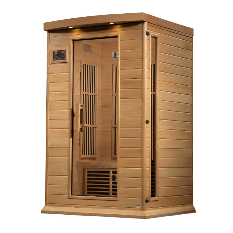 Dynamic Saunas Toulouse 2-Person Near Zero EMF FAR Infrared Sauna in Canadian Hemlock				
