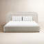 Agi Polyester Velvet Bed, Camel, Queen-1627006145-1627006148