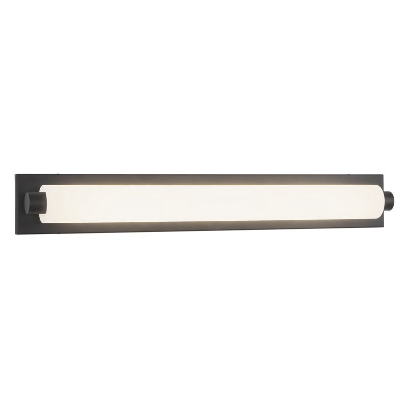 Charleston 31-in Black dimmable LED Bathroom Vanity Light, Matte Black