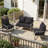 6.5″ Outdoor Replacement  Cushion Set, Deep Seating Seat / Back Cushion Set-1066329153