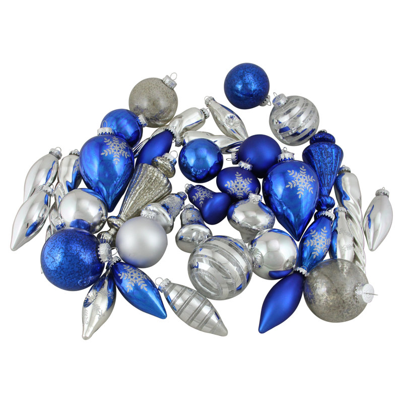 Ornements de Noël asymétriques en verre 36ct