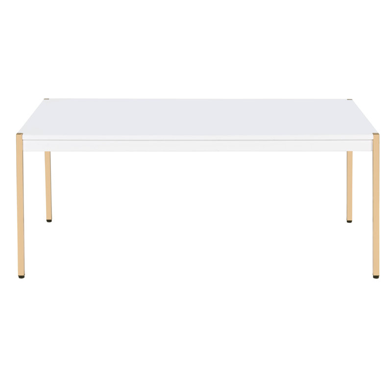 White And Gold Rectangle Coffee Table