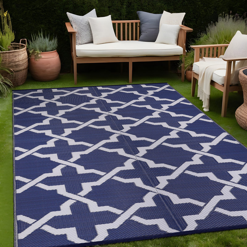 Aldo Geometric Indoor / Outdoor Rug, Rectangle 3'11" x 5'10"