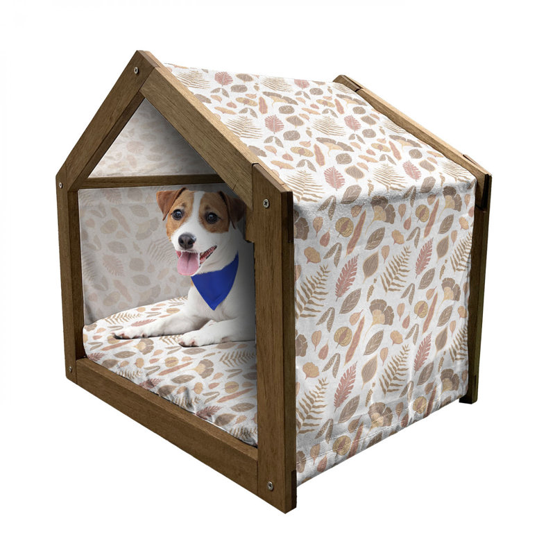 Niche pour chien en bois brun, H 22,44 po x l 23,62 po x P 17,72 po
