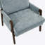 Kelly Mid-Century Modern Velvet Armchair, Blue