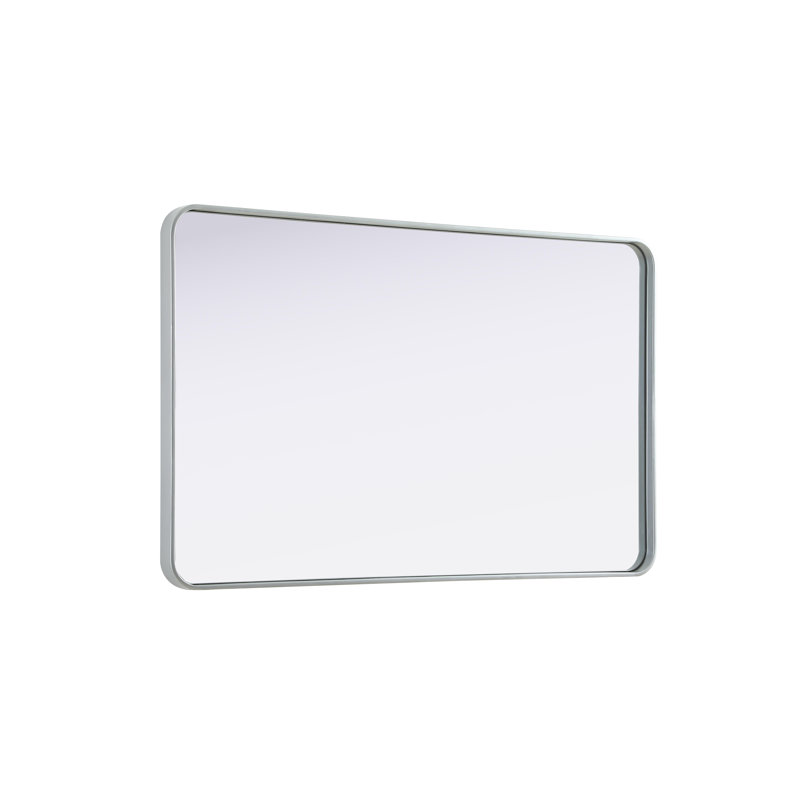 Erath Contour Metal Mirror, Silver, 48" x 30"