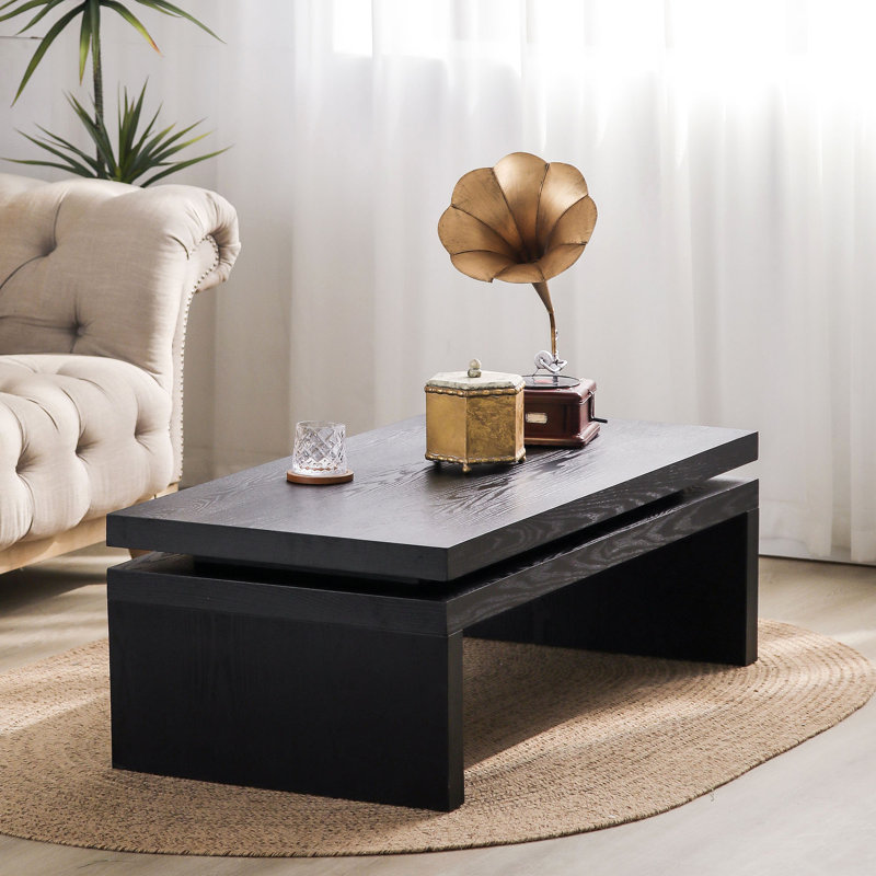 Table basse en bois, Noir