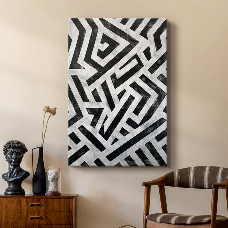 Série ABSTRACT L - Toile tendue avec châssis Premium - Prêt à être accroché, H 18 po x l 12 po