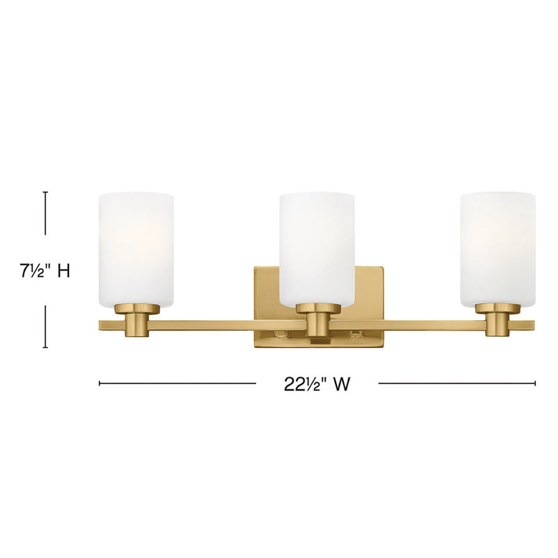 Karlie 3 - Light Vanity Light, Lacquered Brass
