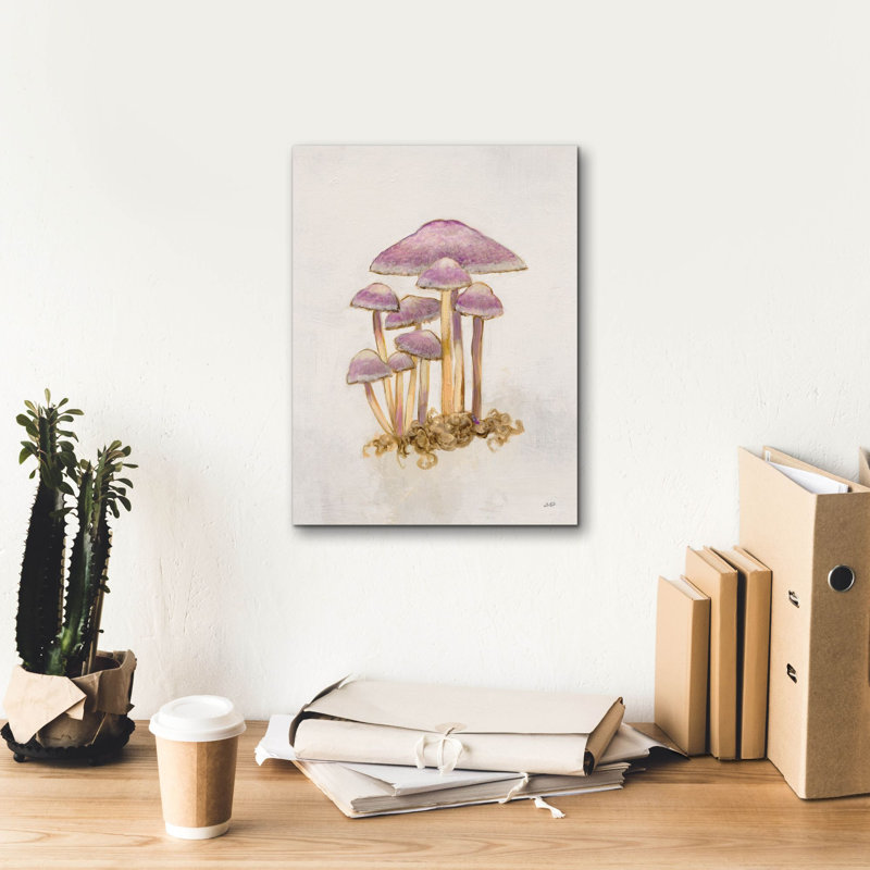«Woodland Mushroom 3» par Julia Purinton, art mural sur toile, H 16 po x l 12 po x P 0,75 po