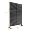 Ensemble de 2 panneaux de clôture en métal 74,8 po x 47 po à rayures avec motif d'intimité-105885319