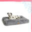 Snug Furry Friends Super Fluffy Grey Pet Bed-81701922