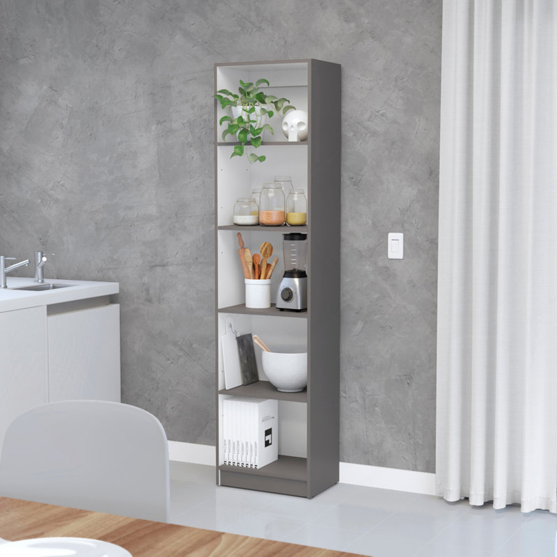 Bookcase XS Benzoni, Office, Matt Gray / White, Multicolor