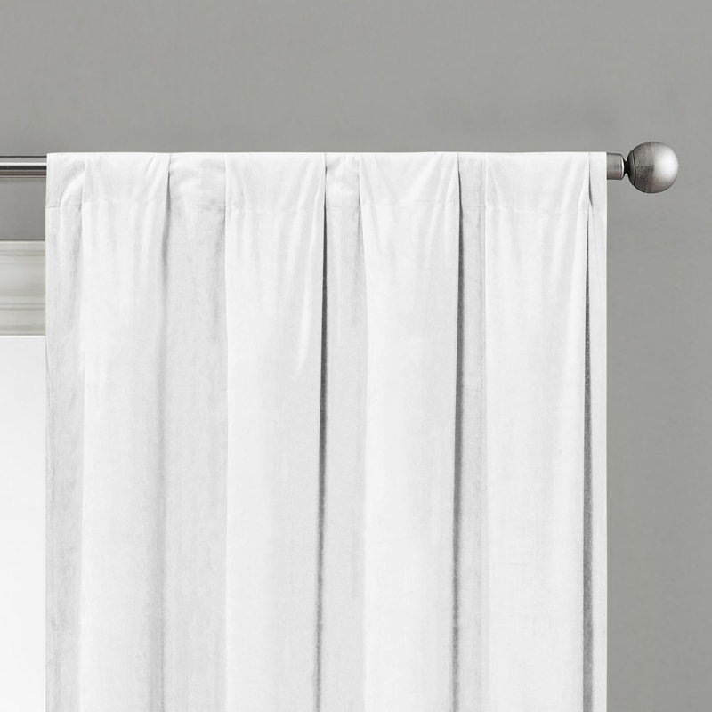 Hollinger Blackout Curtain Pair, 52" W x 84" L, Pearl White