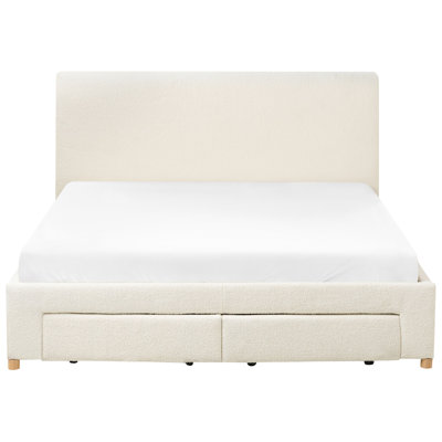 Bed with Storage Drawers Fabric SOUTRIN