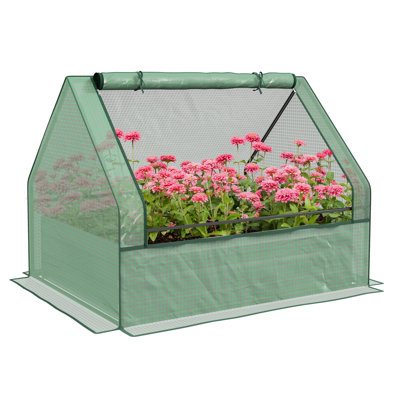 Outsunny Raised Garden Bed With Mini Greenhouse