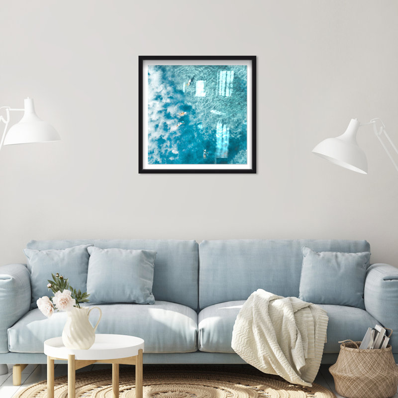 Surfing Seas - Shadowbox, H 26 po x l 26 po x P 0,5 po, Noir