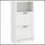 Armoire à chaussures avec compartiment ouvert et 2 tiroirs rabattables