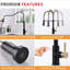 Robinet de cuisine automatique mains - sans contact avec extractible, noir et or, style contemporain, remplissage en céramique, douchette intelligente en laiton, pour la cuisine et contemporain-427075268