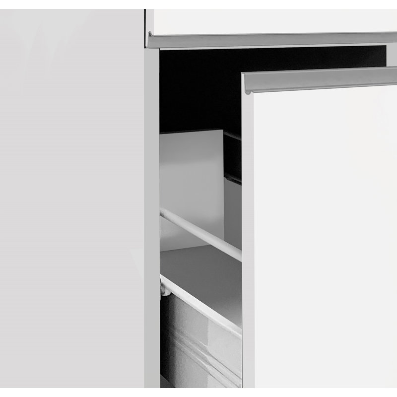 Pameal 164.5cm Kitchen Pantry, Grey/White