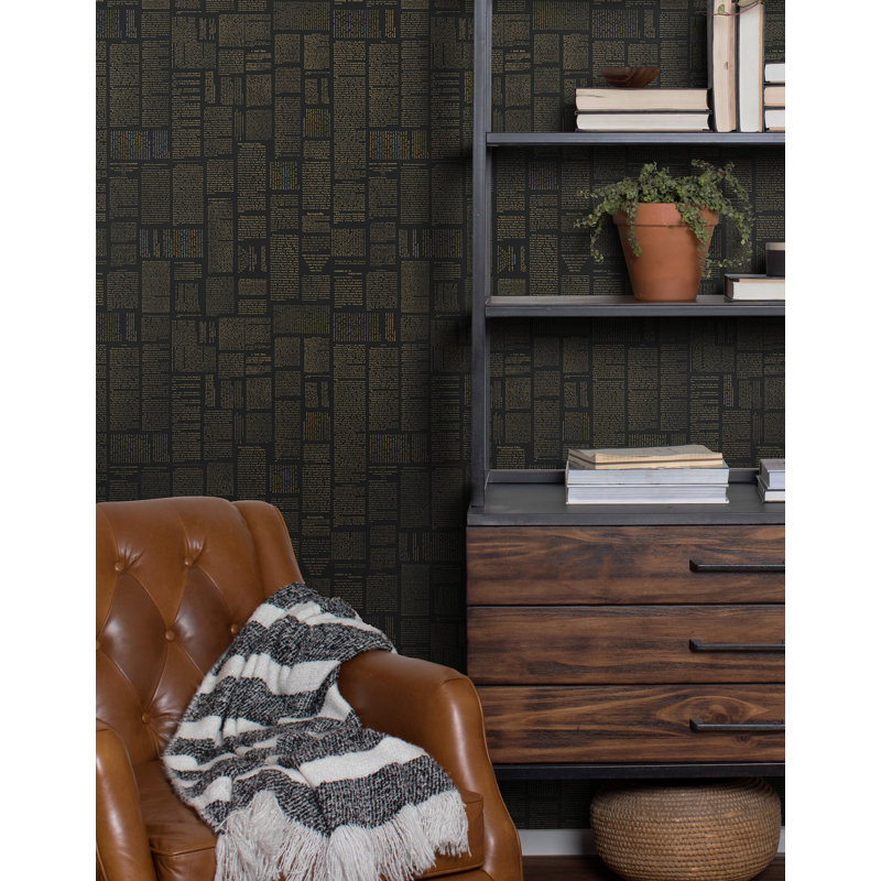 Crafted Editorial Wallpaper, Black