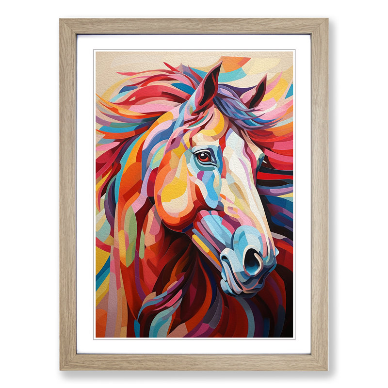 Horse Orphism - Framed Print, Oak Framed, 34cm H x 25cm W x 2cm D