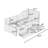 Wood Twin L-Shaped Upholstered Bed with 2 Storage Drawers-1768109664