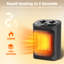 Chauffage d'appoint portatif en céramique de 1500 W avec thermostat manuel et commandes à bouton rotatif