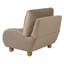 Chaise d'appoint rembourrée moderne Vernon avec silhouette courbée, coussins de dossier doubles et pieds en bois-129452197-129452202