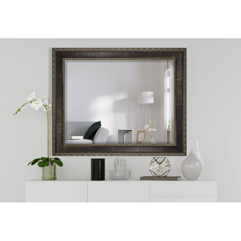Sven Solid Wood Flat Wall Mirror, 35.5" H x 41.5" W
