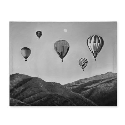 Air Balloon Landscape Gray Mountain Placemat | Home Decor
