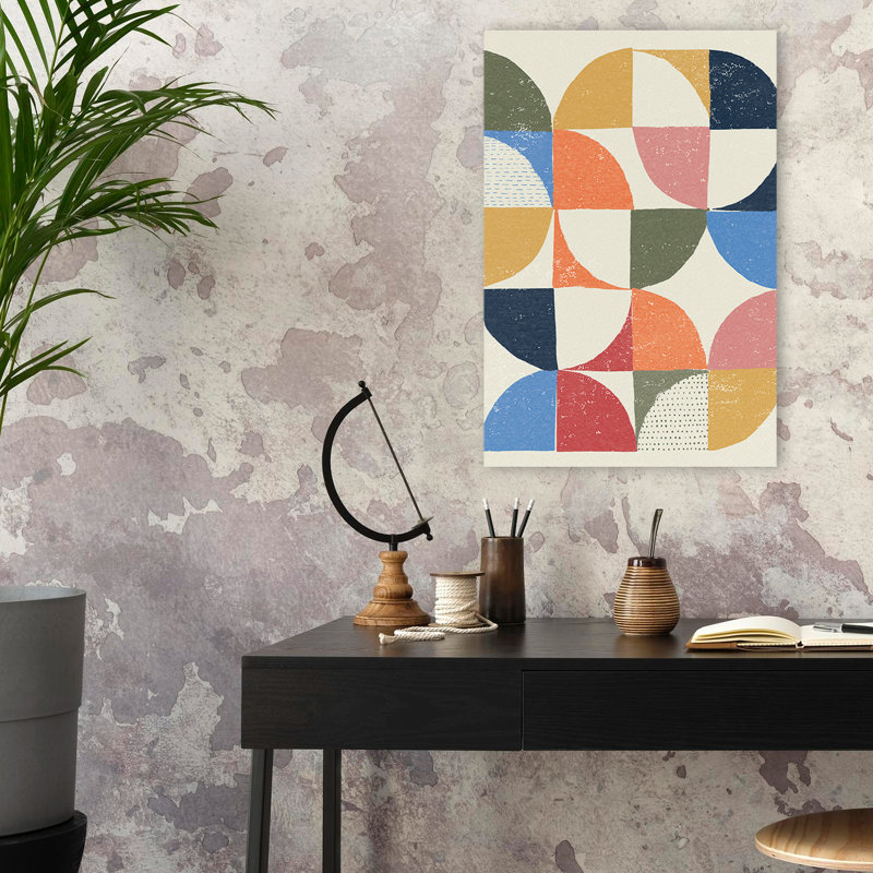 Mid-Century Modern Colourful Night Sky I Retro, 24" H x 16" W
