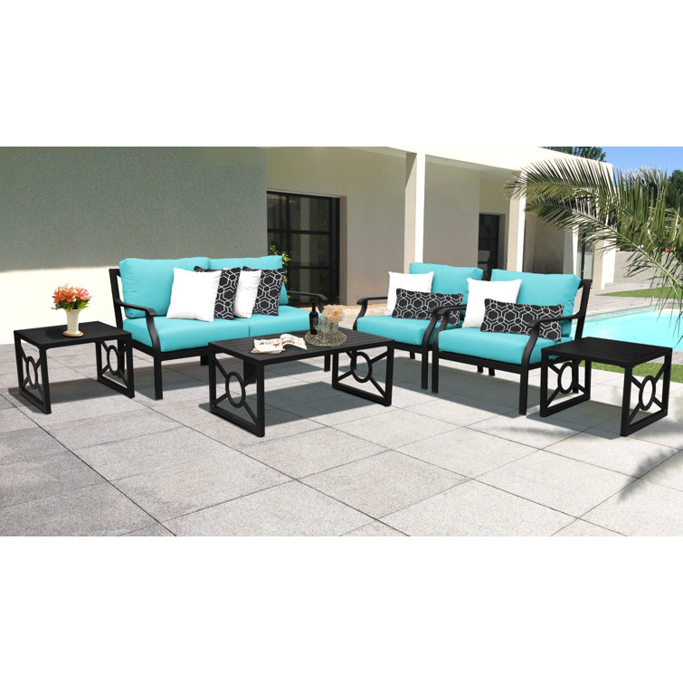 Ensemble de conversation modulaire avec coussins 7 pièces Madison