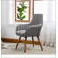 Fauteuil d'appoint contemporain en tissu Tuchico, gris-1395885676