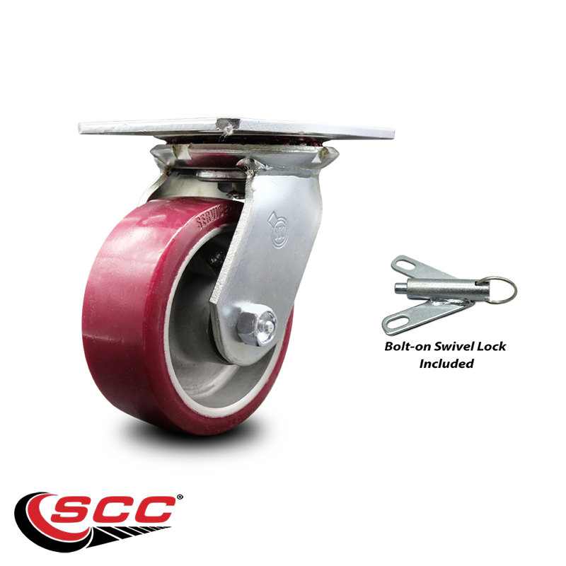 Heavy Duty Polyurethane on Aluminum Caster