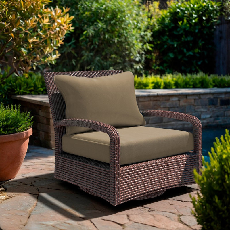 Deep Seat Cushion, 24" X 48" X 5.5", Premium Memory Foam Core With Rolled Front & Boxed Edge Seat, Sunbrella Fabric, Patio Cushions For Outdoor Sofas & Loveseats